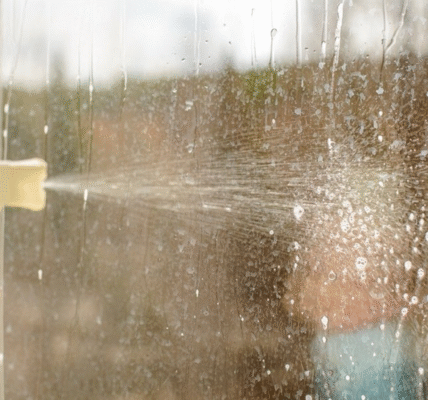 water stains on glass