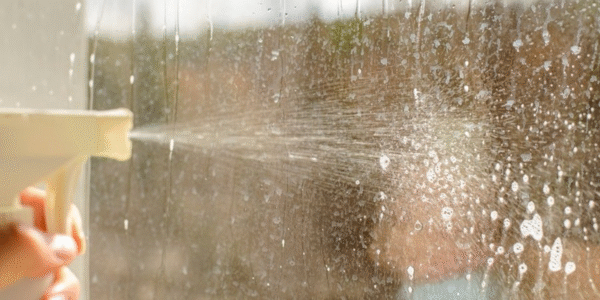 water stains on glass