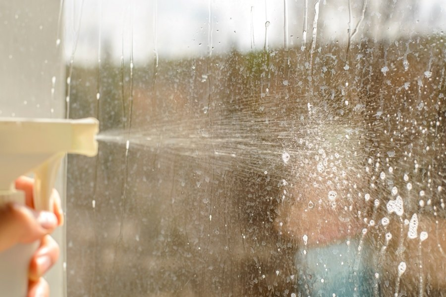 water stains on glass